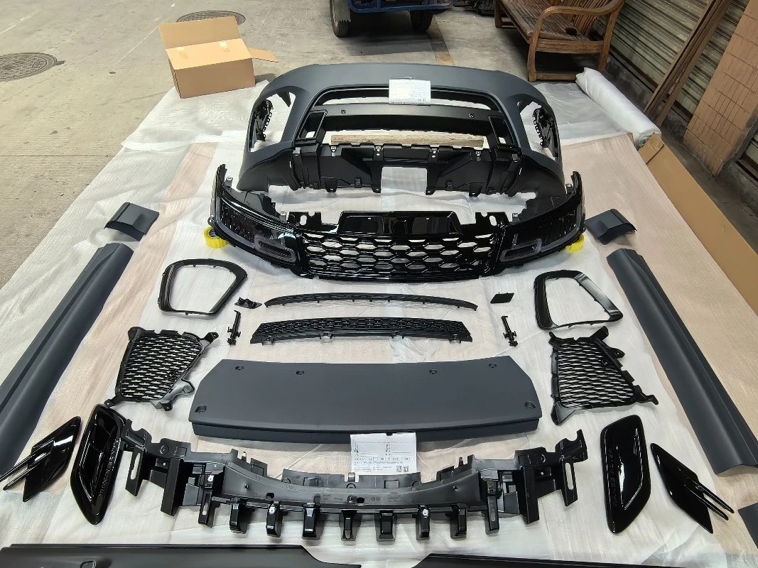 For RR Sport 2014-2017 Upgrade to 2018-2022 SVR Version Front and Rear Bumper Completely Old Upgrade to New Body Kit
